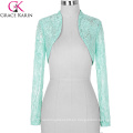 Stock Womens Ladies Long Sleeve Cropped Pale Turquoise Encaje Bolso Bolso BP000049-3